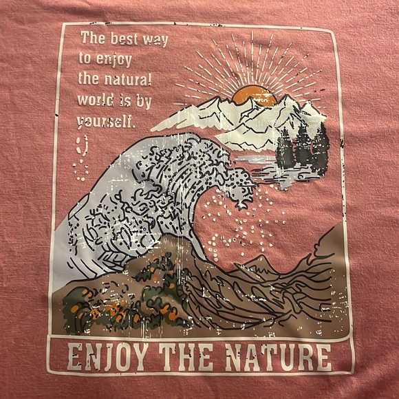 This is a large short sleeve t-shirt from SHEIN and is a light pink color. - Picture 2 of 4